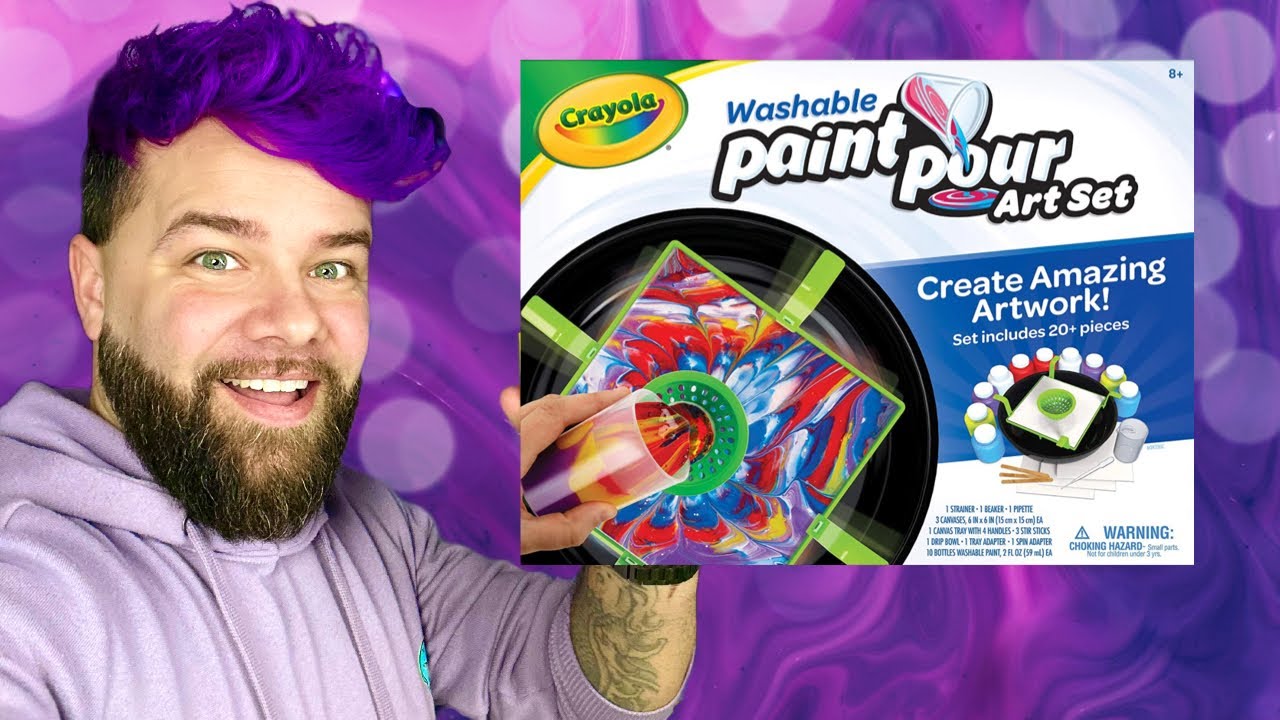 Мы попробовали набор для рисования Crayola Paint Pour Art Set