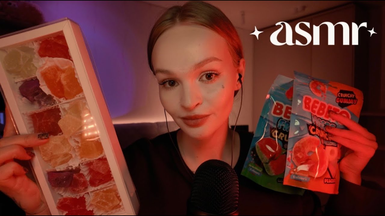 итинг  кристального  и сублимированного  мармелада 😍😴 asmr crystal candy
