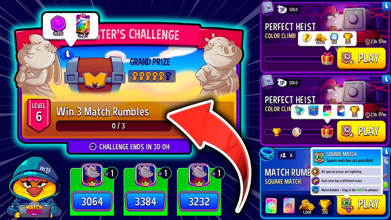 WEEKLY CHALLENGE: 75 TOKENS & 2 JELLY🔥 x2 Solo: Color Climb // x3 Rumble: Square Match