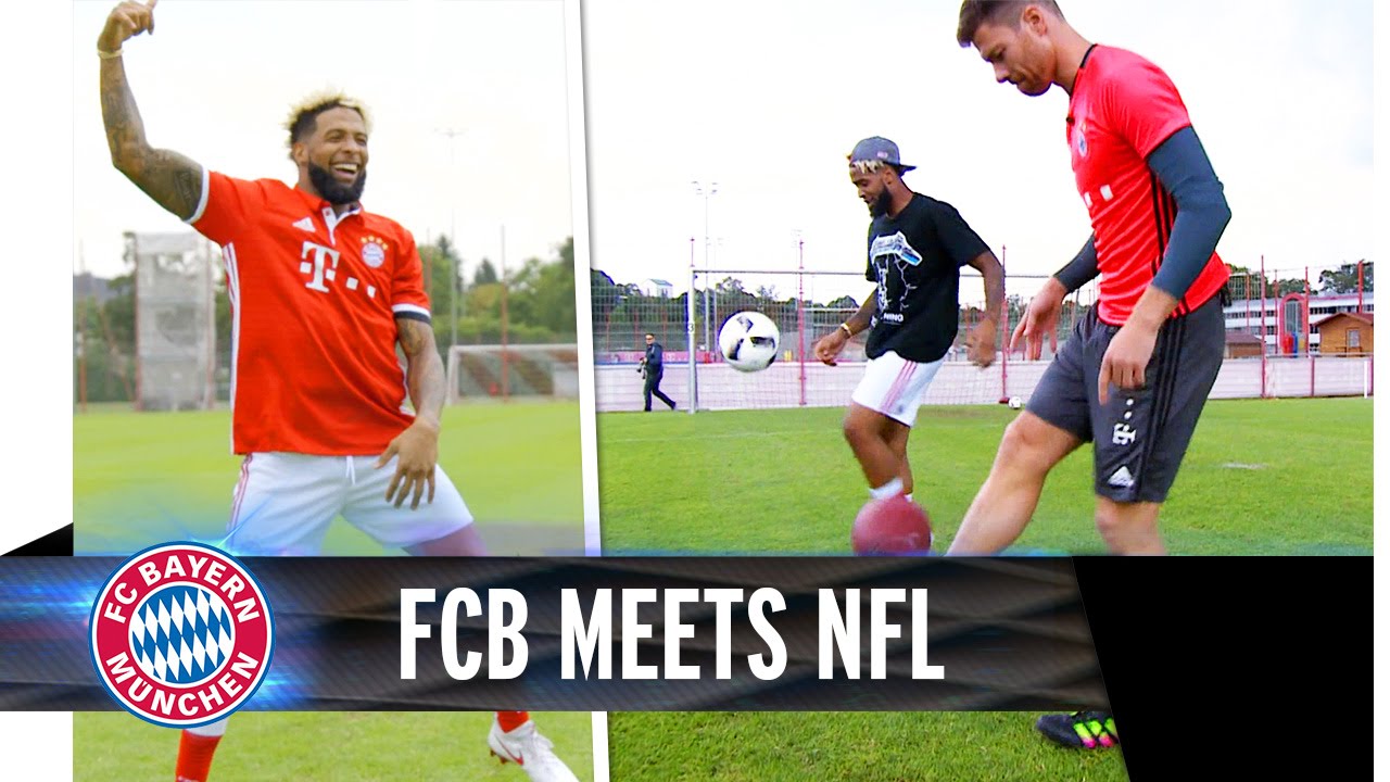 Beckham Jr. zu Gast an der S&auml;bener Stra&szlig;e | FC Bayern meets NFL