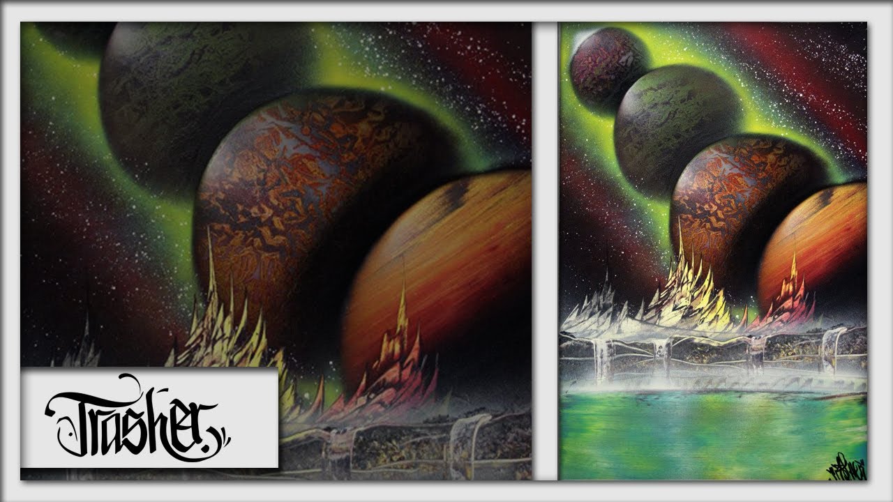Exclusive space painting by TRASHER