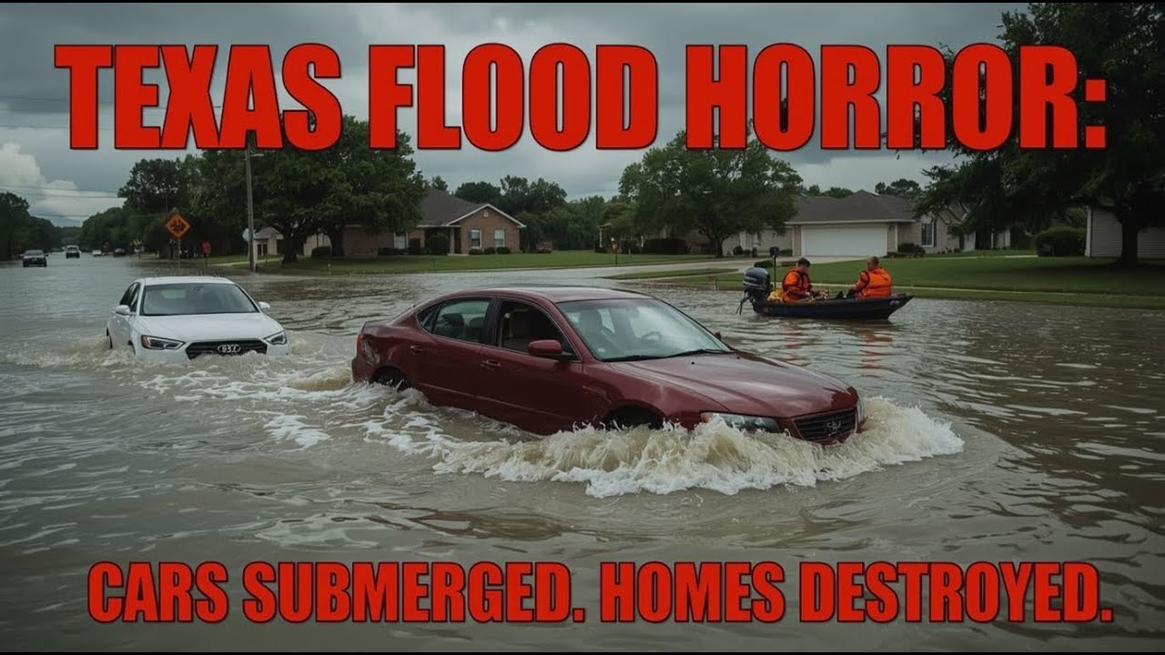Texas Flood Horror  Cars Submerged, Homes Destroyed