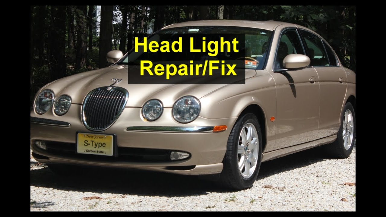 Jaguar headlights to low, adjustment repair for S-Type.