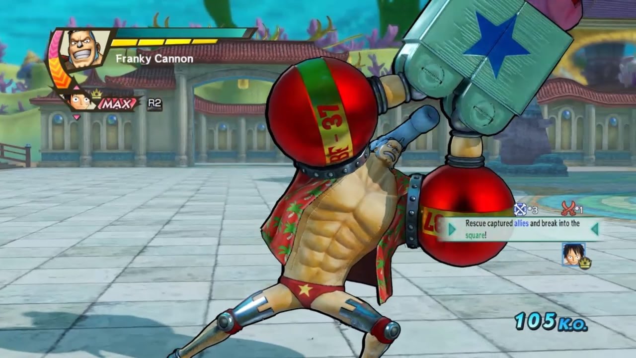 One Piece Pirate Warriors 3 Franky Level 100 Gameplay