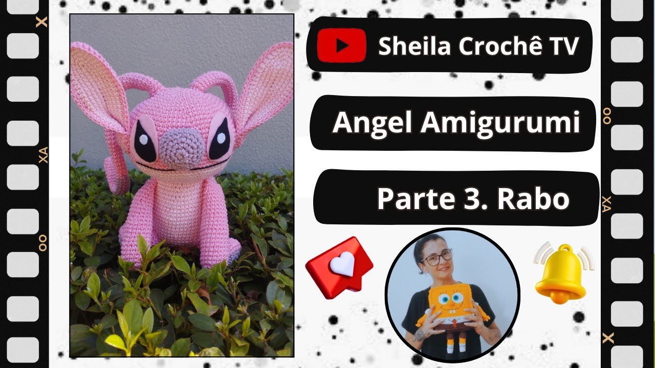 Angel. Parte 3. Rabo. Angel e Stich Amigurumi.
