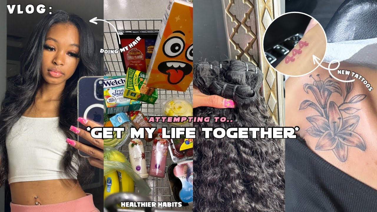 VLOG: getting my life together＊ | better habits, tattoo appt, new hair, grocery shopping, + more