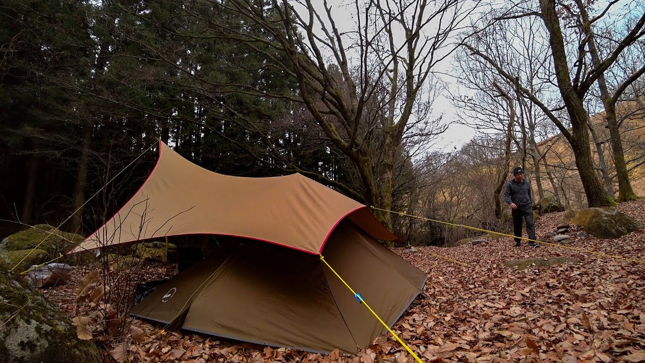 初冬の川辺でおでんをつつくソロキャンプ【solo camping #58】
