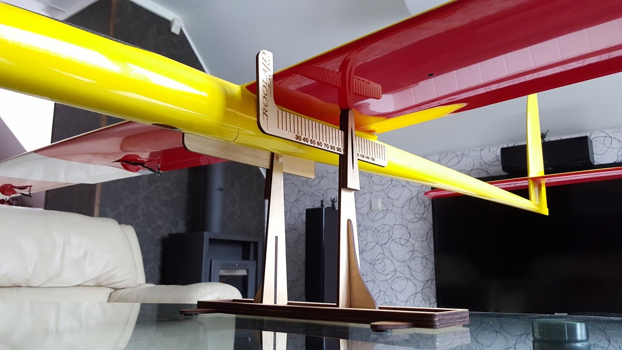 RC CG STAND (center of cravity stand) - CO2 lasercut -  4mm plywood construction - RC plane