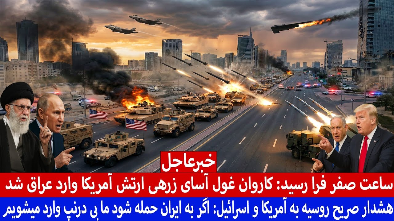 خبر عاجل| ساعت صفر فرا رسید؛ کاروان غول آسای زرهی ارتش آمریکا وارد عراق شد