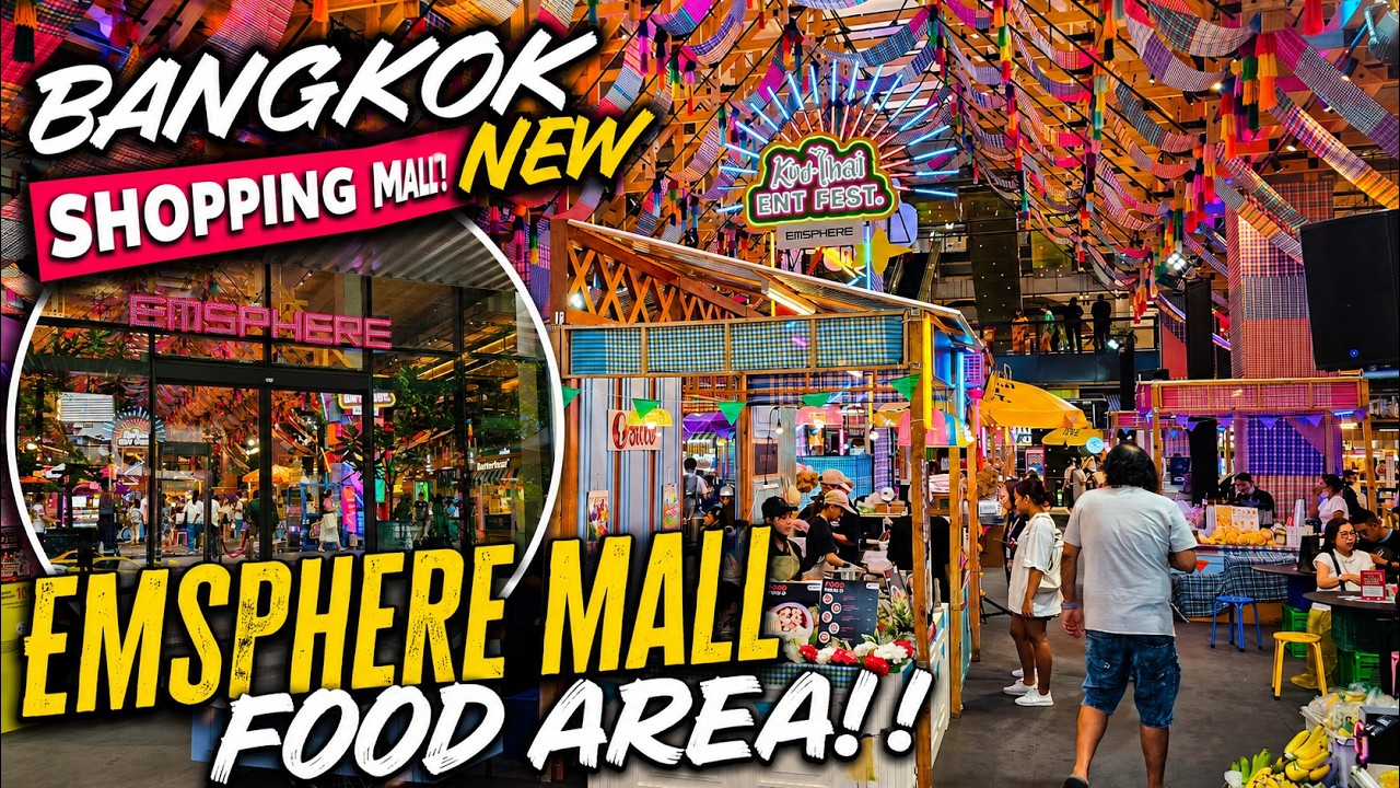 Bangkok New Shopping Mall, EmSphere Mall Food Area | Bangkok, Thailand | 4K