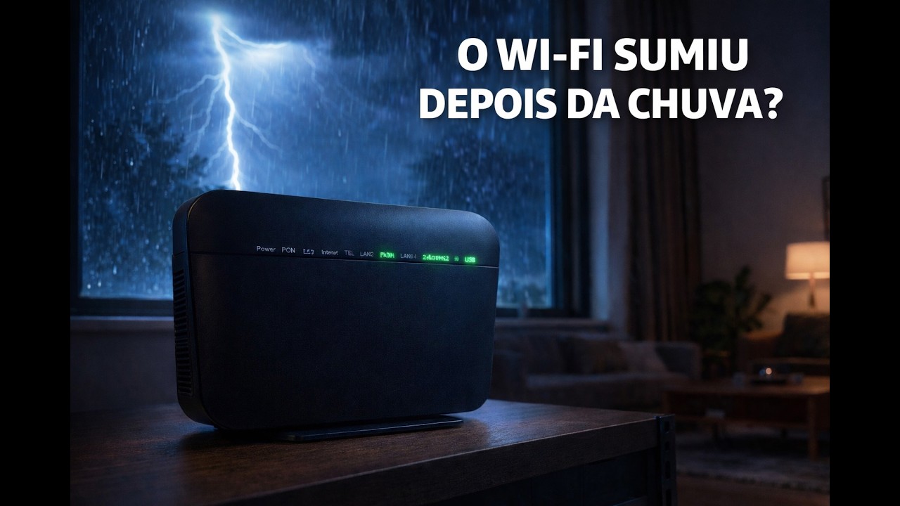 Chuva forte e raios fazem o Wi-Fi sumir? Veja como resolver SEM chamar o técnico