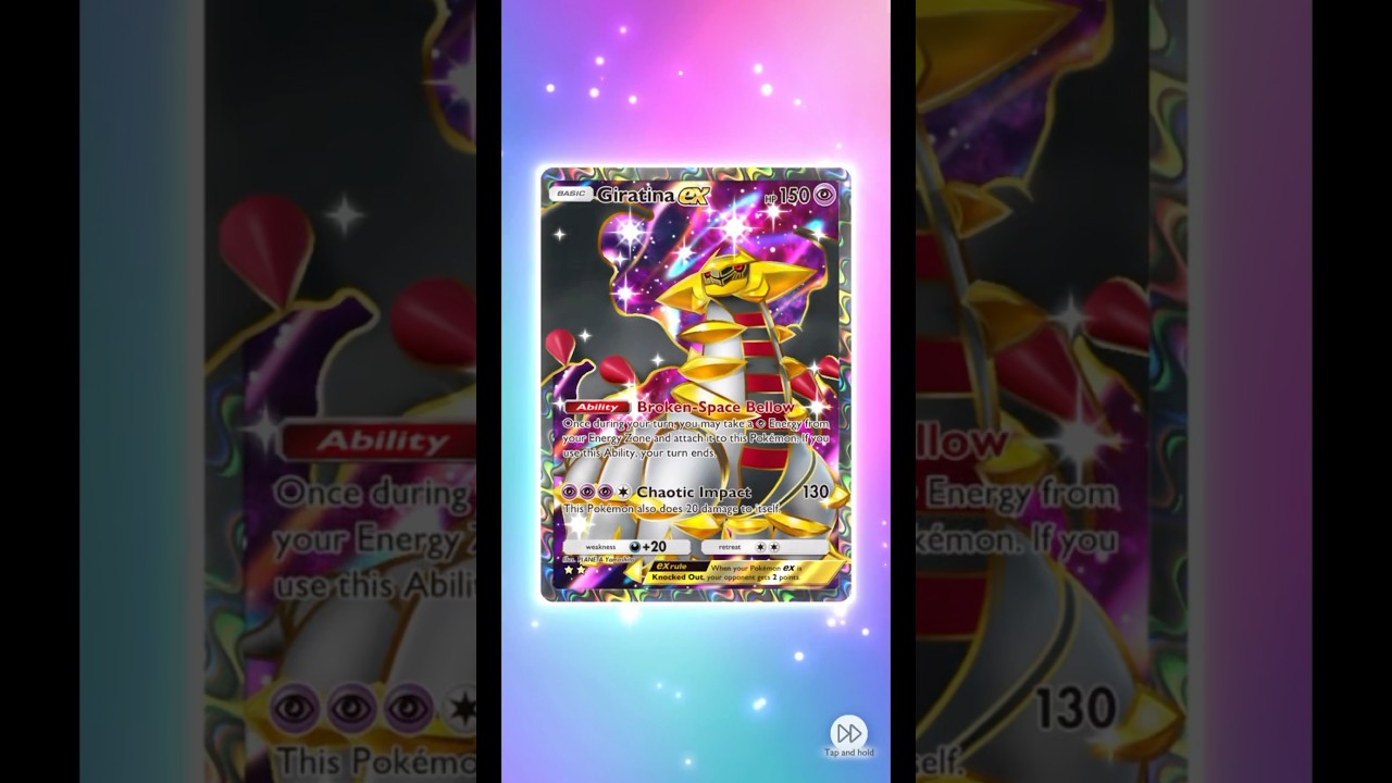 Full art Giratina EX pull Pokemon TCG pocket