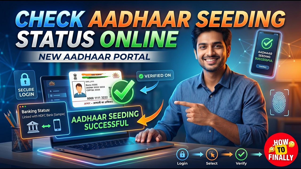 How to Check Aadhaar Seeding Status in New Aadhaar Portal | Aadhaar Seeding Status Check Online