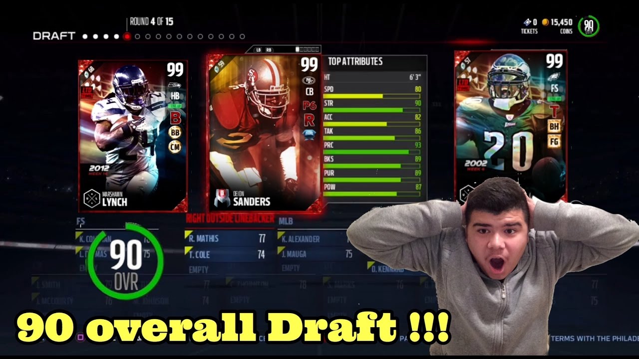 MADDEN 17 DRAFT CHAMPIONS : TUESDAY NIGHT-DRAFT !! 90 OVERALL DRAFT ?