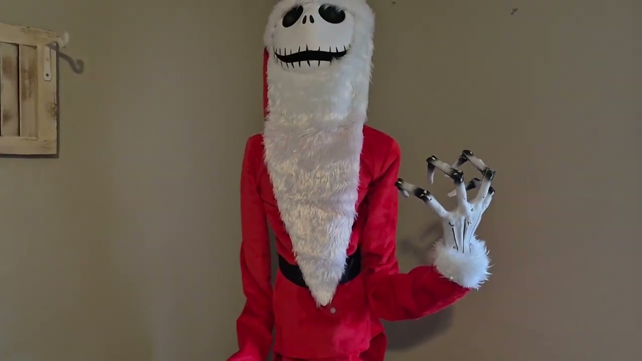Gemmy Animated Life Size Jack Skeleton Santa Claus (Lowe's, 2025) 