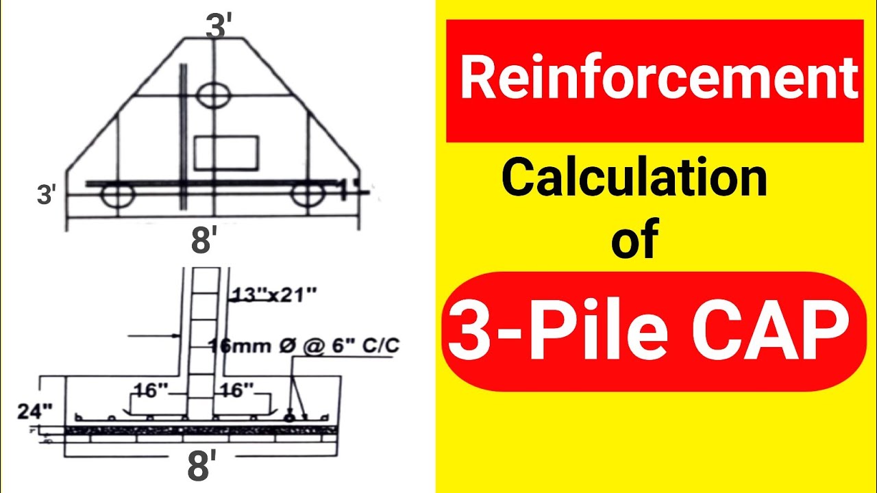 3-Pile CAP Reinforcement Calculation || How to calculate of 3-Pile Cap reinforcement ||