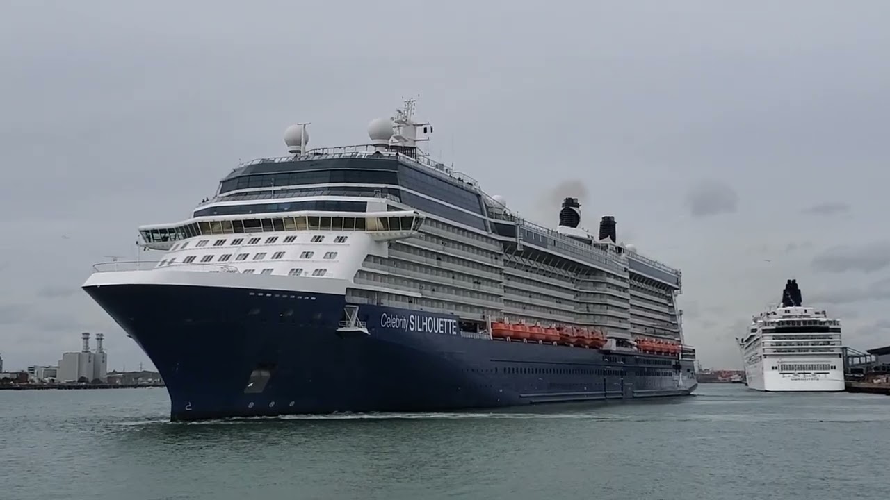 Celebrity Silhouette leaving Southampton for the last time. 23/10/23