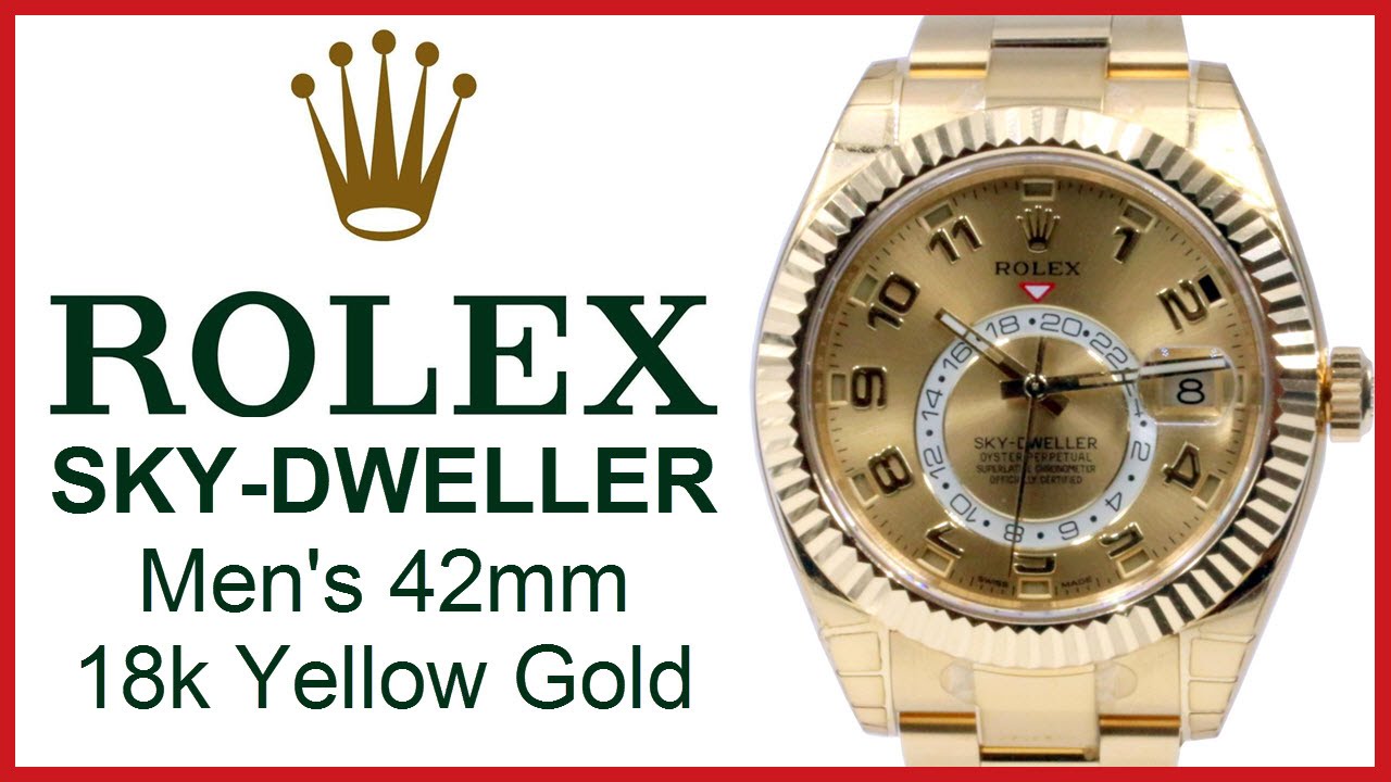 ▶ Rolex Sky-Dweller 18k Yellow Gold, Champagne Dial, Arabic UNBOXING & REVIEW -  42mm, 326938