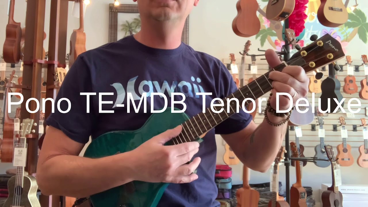 Pono TE Tenor Electric Solidbody Ukulele Demo/Review at Aloha City Ukes