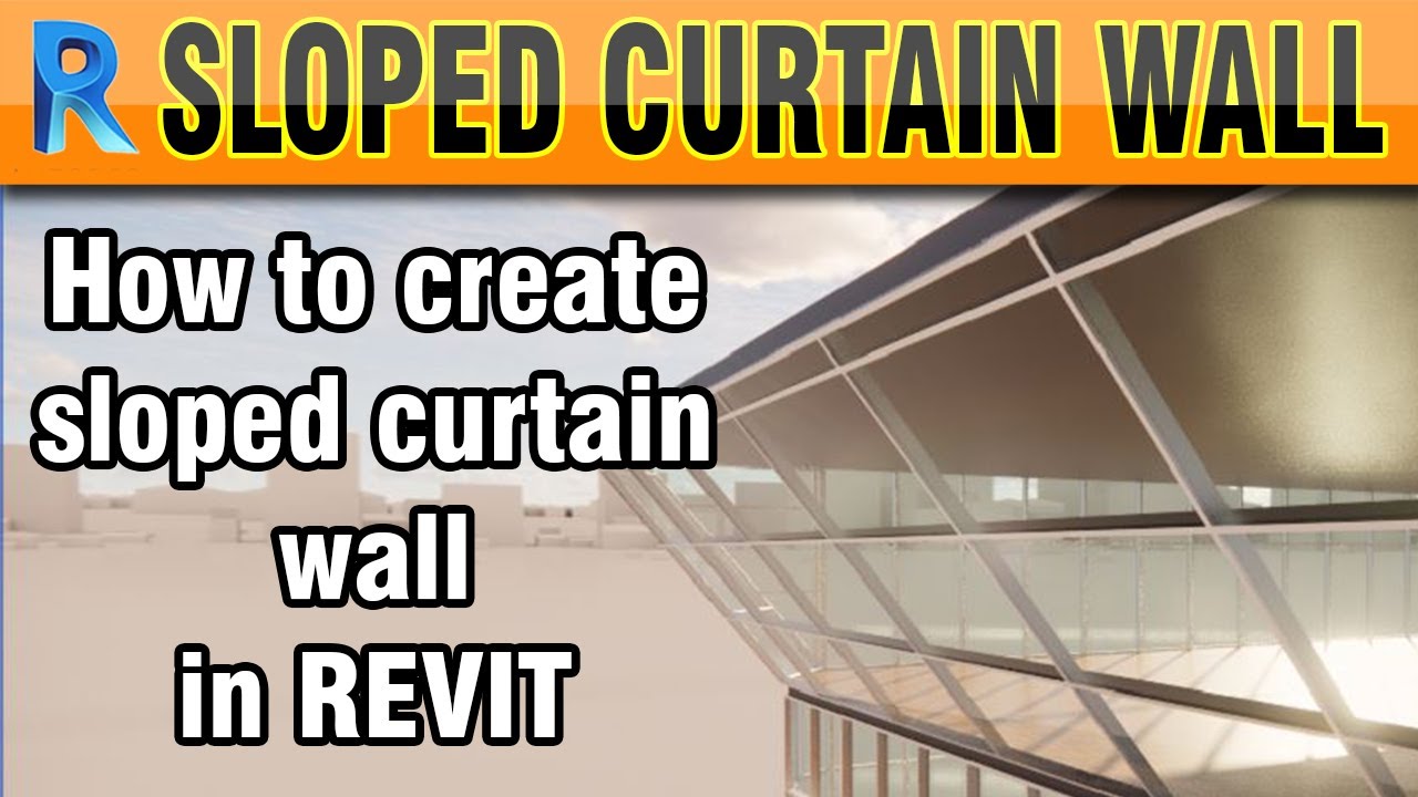 Как создать наклонную навесную стену в Revit