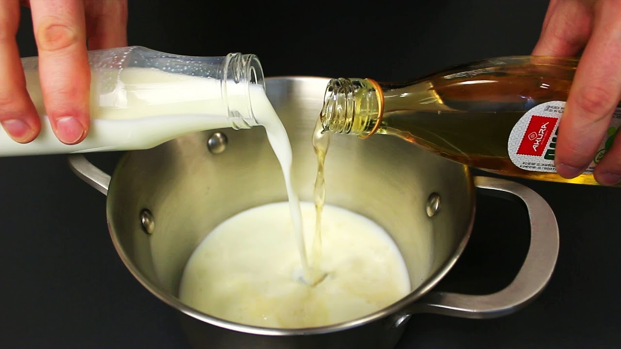 Wenn Sie MILCH und ESSIG haben! Machen Sie in 10 Minuten hausgemachten Käse