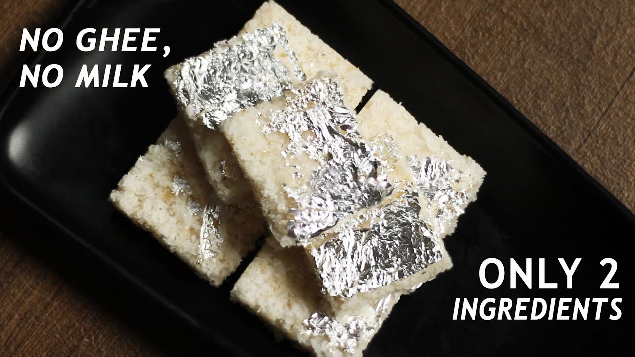 Traditional Barfi Without Ghee & Milk | only 2 ingredients sweet in 15 mins