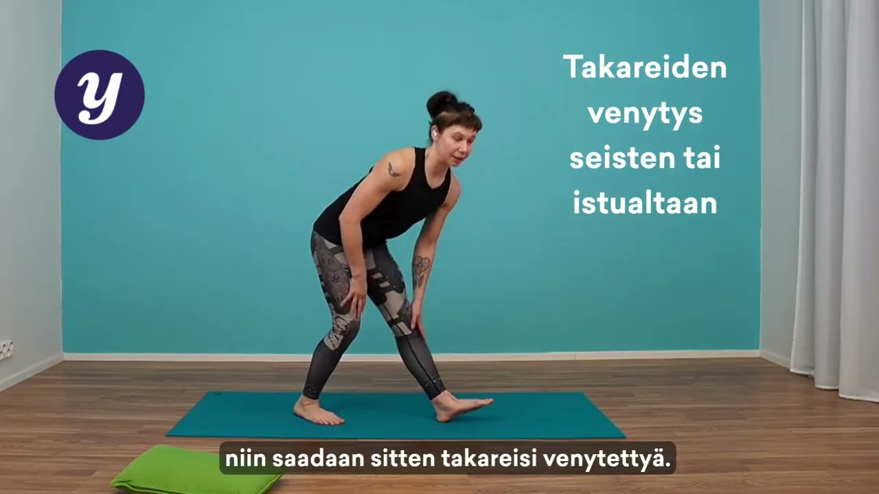 Takareiden venytys seisten tai istualtaan