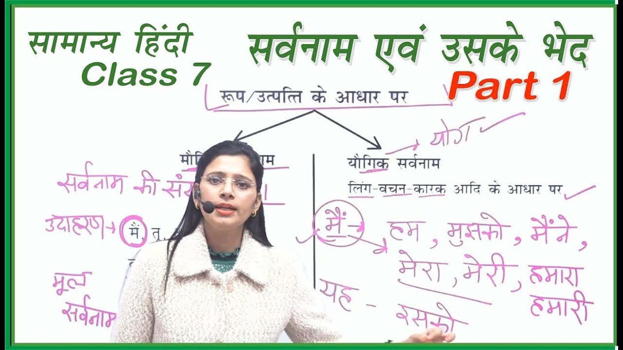Class 7 | सर्वनाम एवं उसके भेद Part 1 by Nidhi mam  | UPSI, UPPSC, UPSSSC, MPPSC, MPSI, TET, CTET,