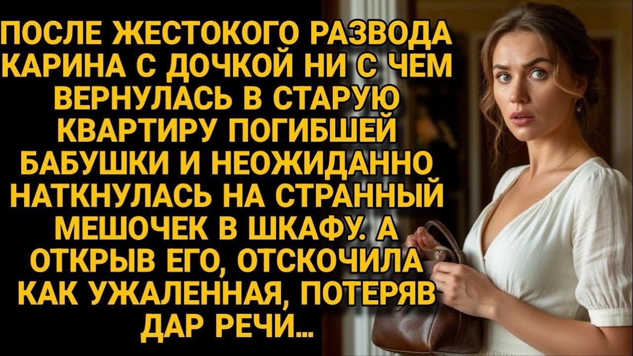 После развода карина нашла в шкафу мешочек … и он заставил её онеметь от шока