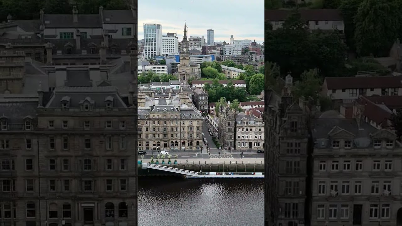 #droneview of Newcastle Quayside
