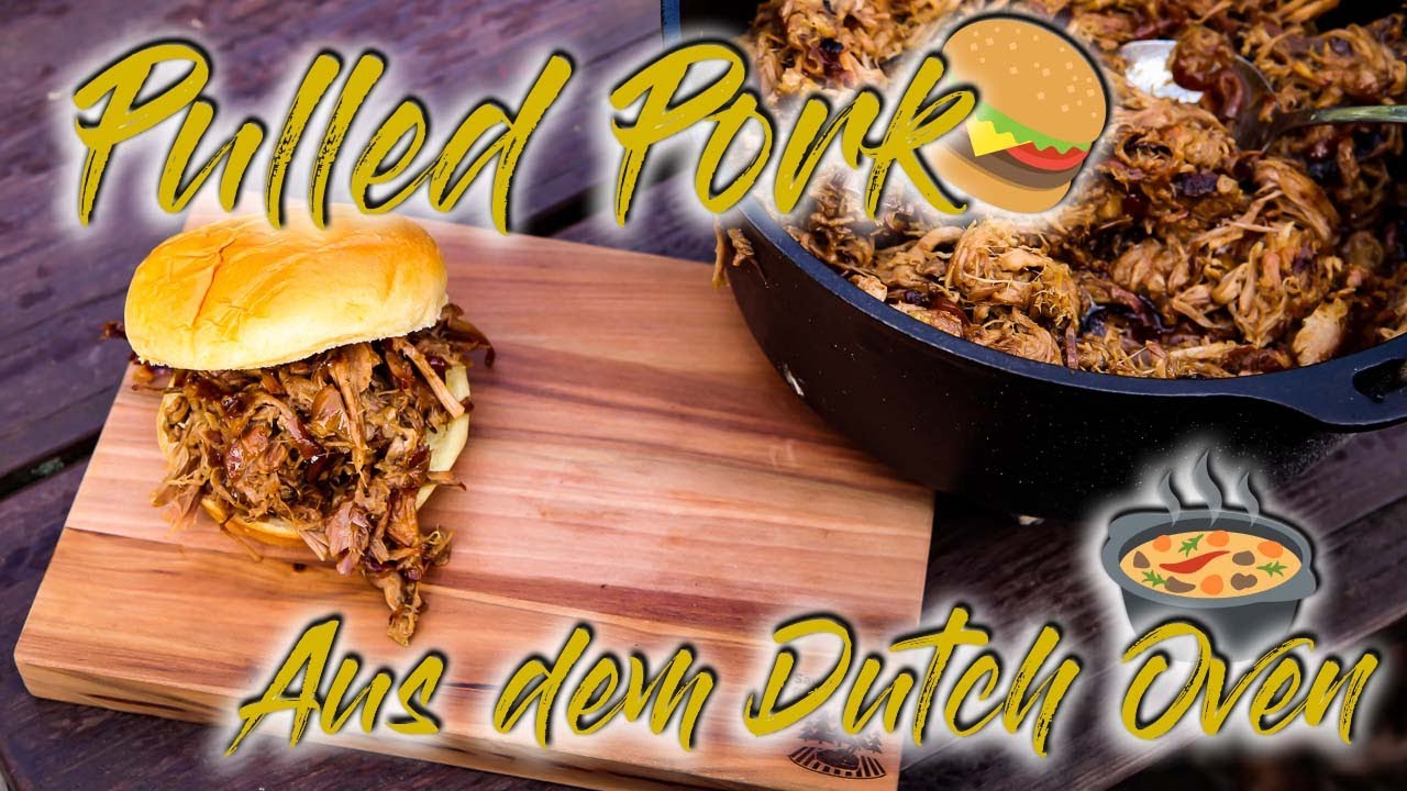 Der Klassiker! 🐷 PULLED PORK mit 🍺 Bier aus dem Dutch Oven 🥘