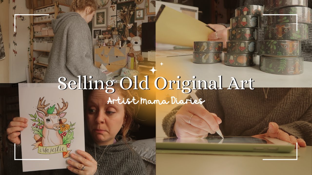 Selling Old Original Art, New Suppliers & Wholesale Orders ✨ | Artist Mama Diaries 🐻 | Studio Vlog 🌿