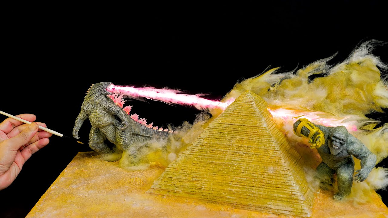 How  to make Godzilla vs Kong in Egypt / Diorama / Polymer Clay Sculpture