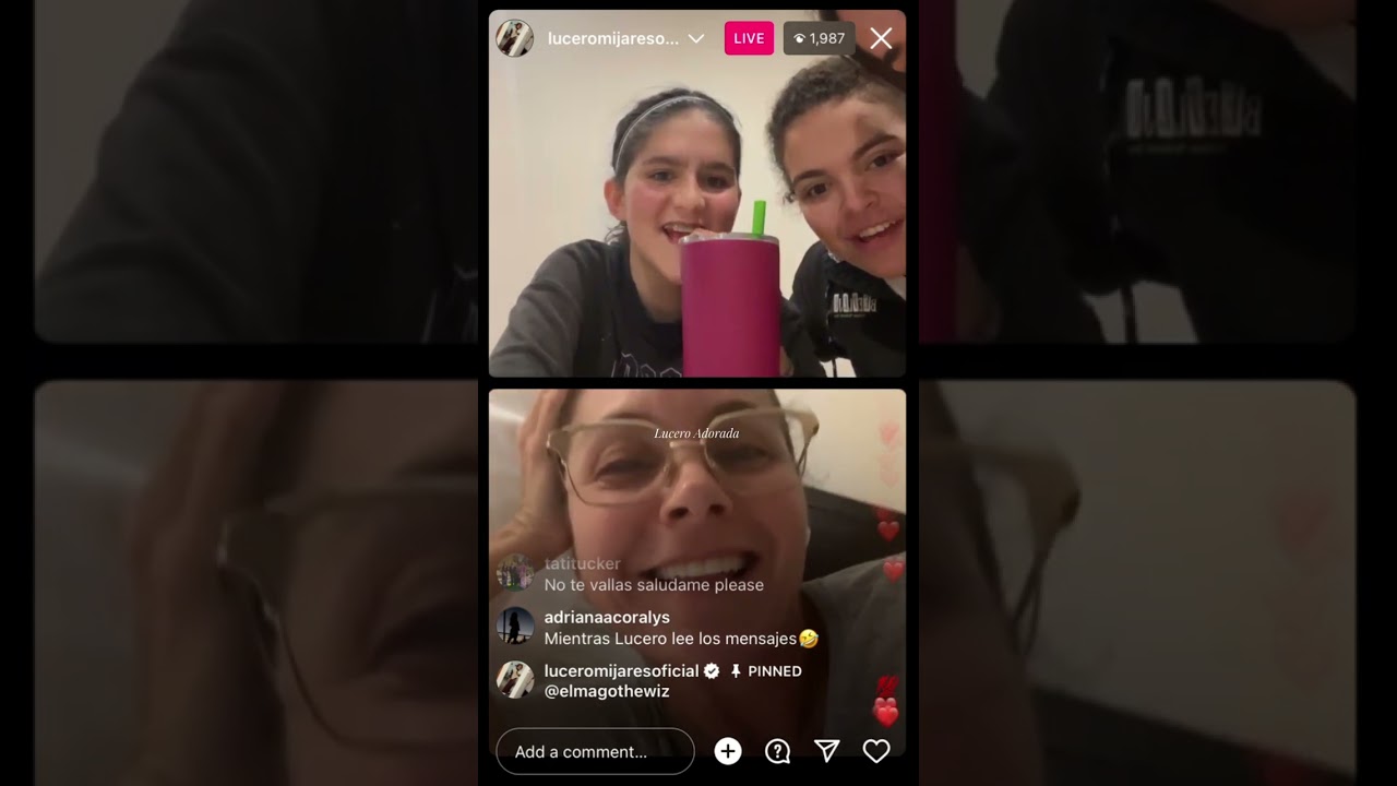 Lucerito Mijares con sus Amigas en un Live de Instagram con su Lucero ✨❤️💕