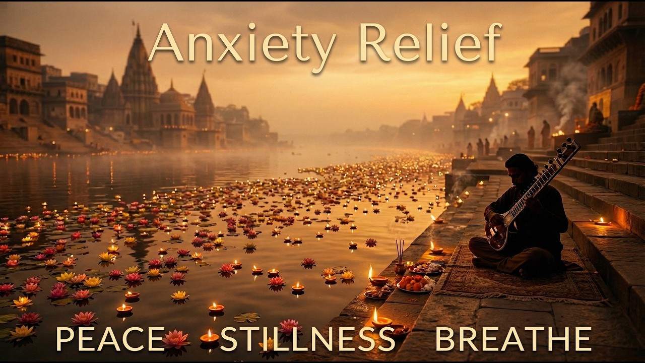Indian Music for Anxiety Relief • Meditative Sitar & tanpura • 1 Hour Stees relief Music