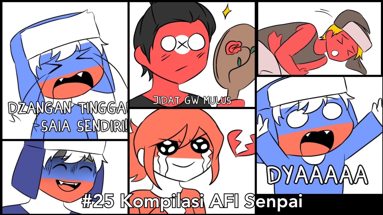 25# Kompilasi Afi Senpai 1 Jam || Drama Countryhumans Indonesia