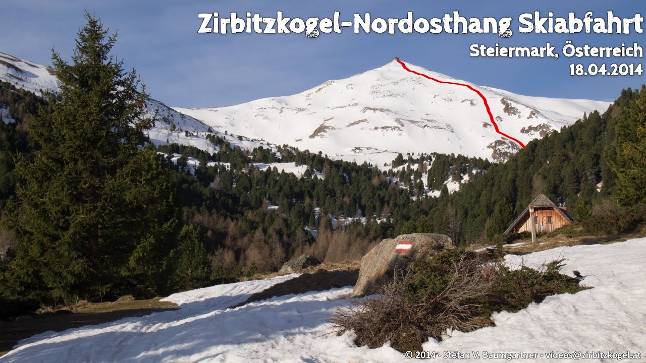 Skiabfahrt über den Zirbitzkogel-Nordosthang