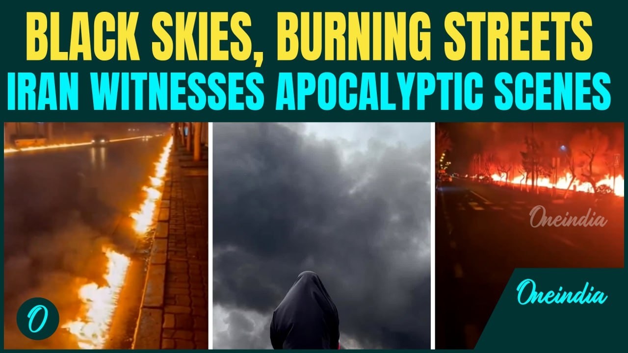 &lsquo;Apocalypse in Tehran&rsquo;: Iranian Streets BURN All Night | Acid Rain, Black Smoke Engulf Skies