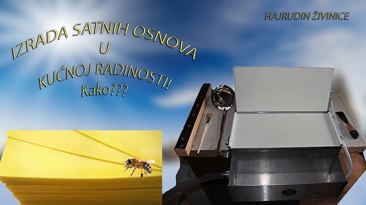 Izrada satnih osnova u domaćim uslovima II dio making wax for bees, Mittelwandgießform GRAZE