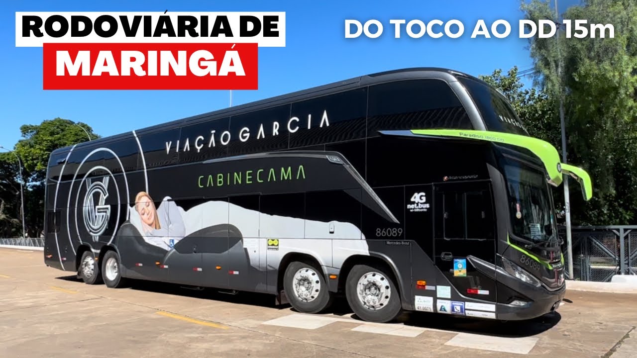 Chegadas espetaculares na Rodovi&aacute;ria de Maring&aacute; | Movimenta&ccedil;&atilde;o de &ocirc;nibus do toco ao Marcopolo G8 DD.