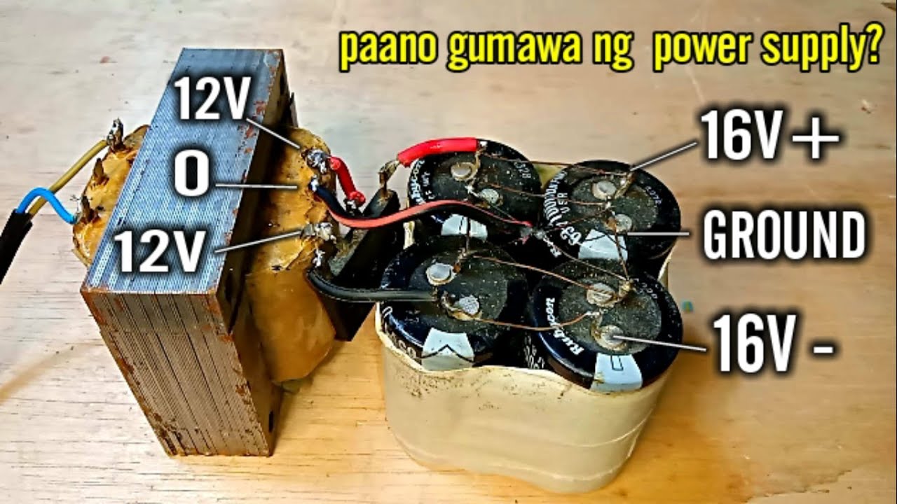 Paano gumawa ng 12V O 12V POWERSUPPLY using 6A.TRANSFORMER/How to make 6a power supply of amplifier?