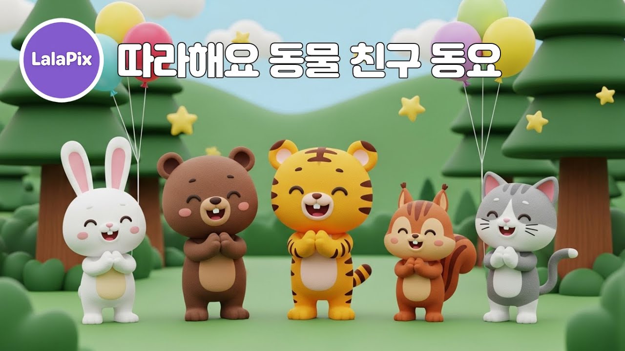 따라해요 동물 친구 동요 🦁 신나는 동물 흉내 율동 배우기 (유아 교육)