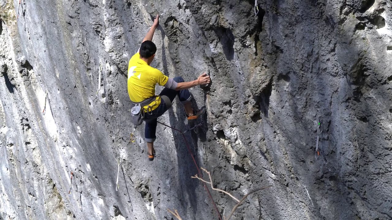 Yuki on  任侠道 5.12d, 二子山  ( Ninkyoudou 5.12d, Futagoyama)