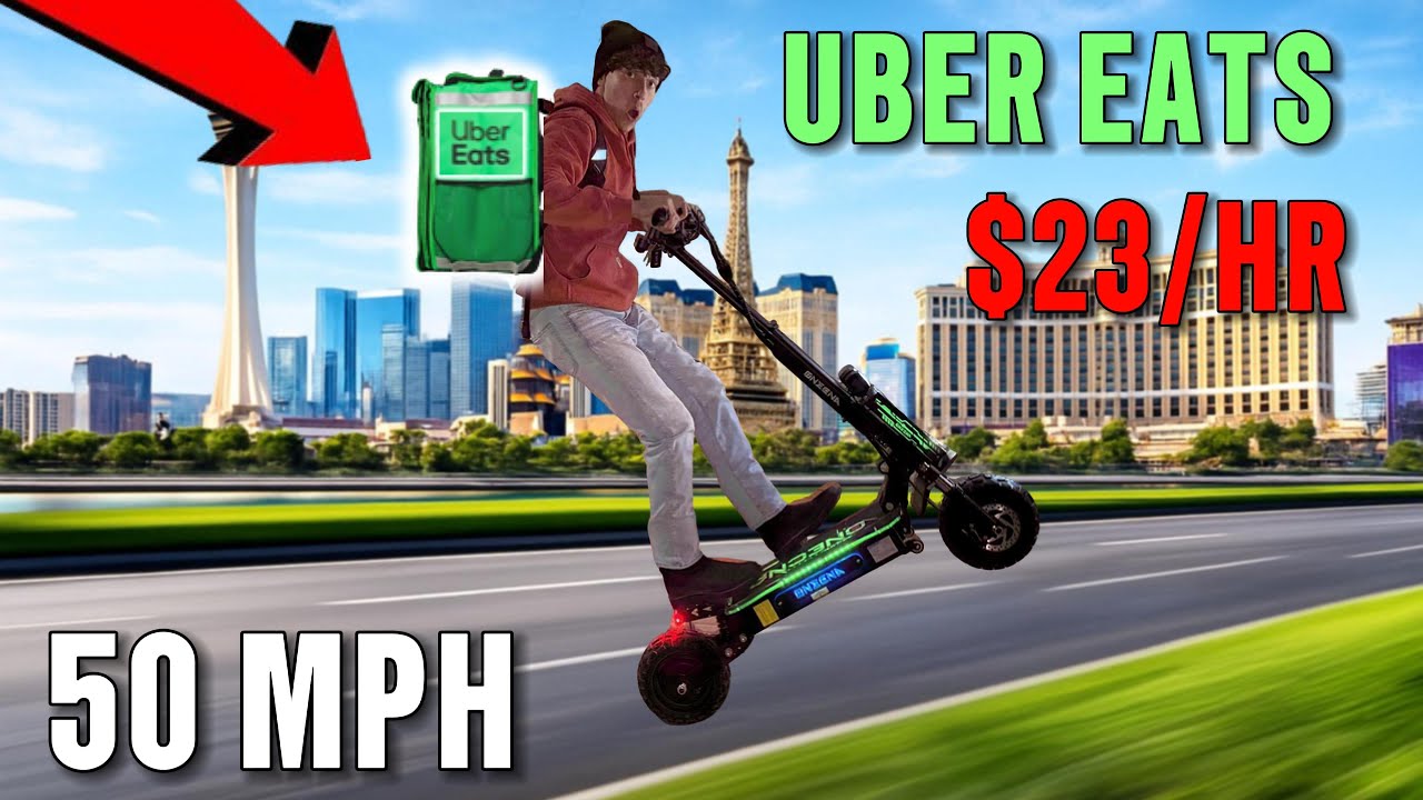 UBER EATS ON A BUDGET HYPER SCOOTER! POV FOOD DELIVERY (EASY MONEY!) Ft. ONECNA GT7