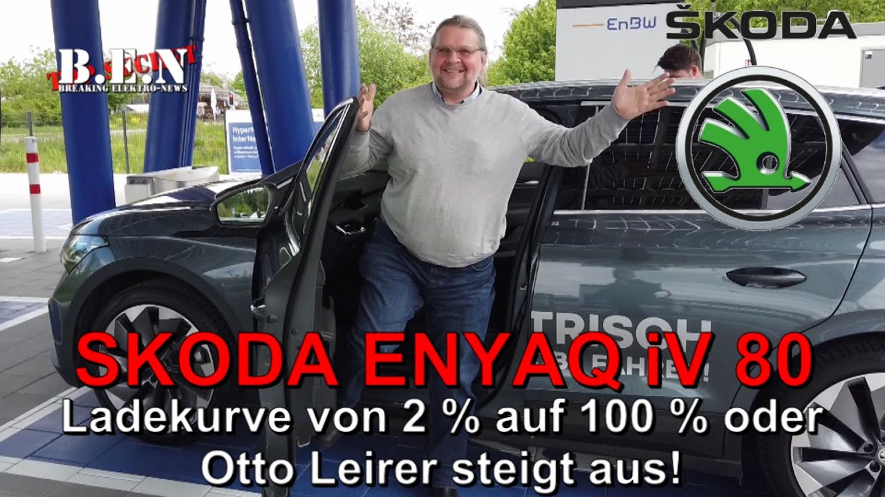SKODA ENYAQ iV 80: Ladekurve von 2 % bis 100 % STATE OF CHARGE oder Otto Leirer steigt aus! 😁