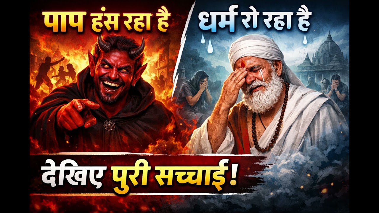 पाप हंसता है धर्म रोता है यह है सच्चाई