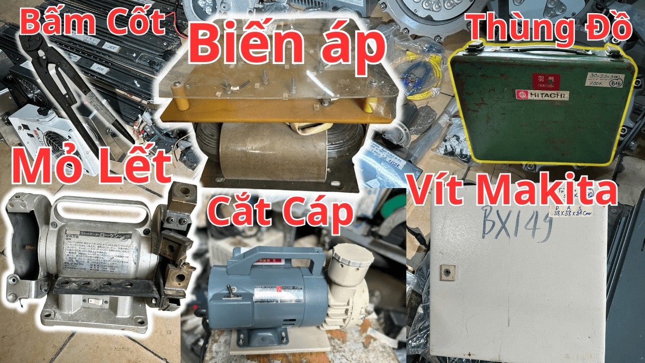 Biến áp cách ly Rcore 7,5KVA, Quạt Mitshubishi cao cổ, Khoan Makita, Tủ điện ... 0787.868.898