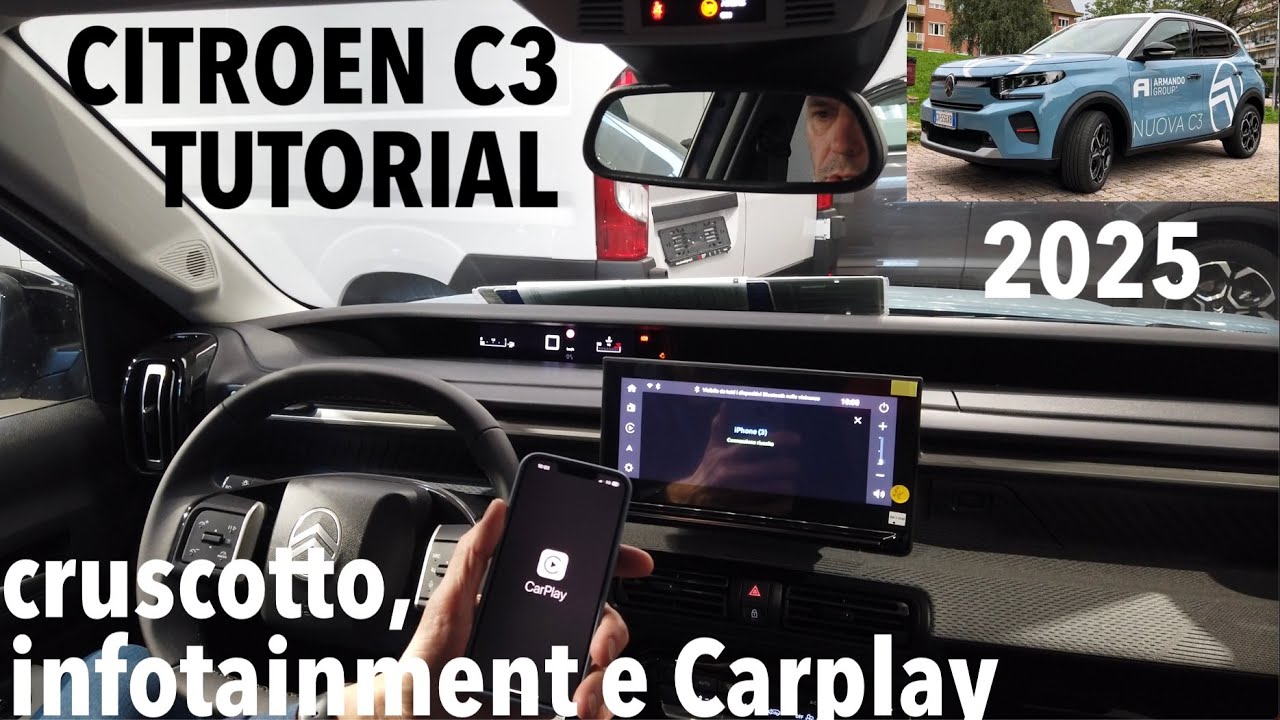 TUTORIAL nuova CITROEN C3: infotainment (e Apple Carplay), cruscotto digitale, tasti al volante