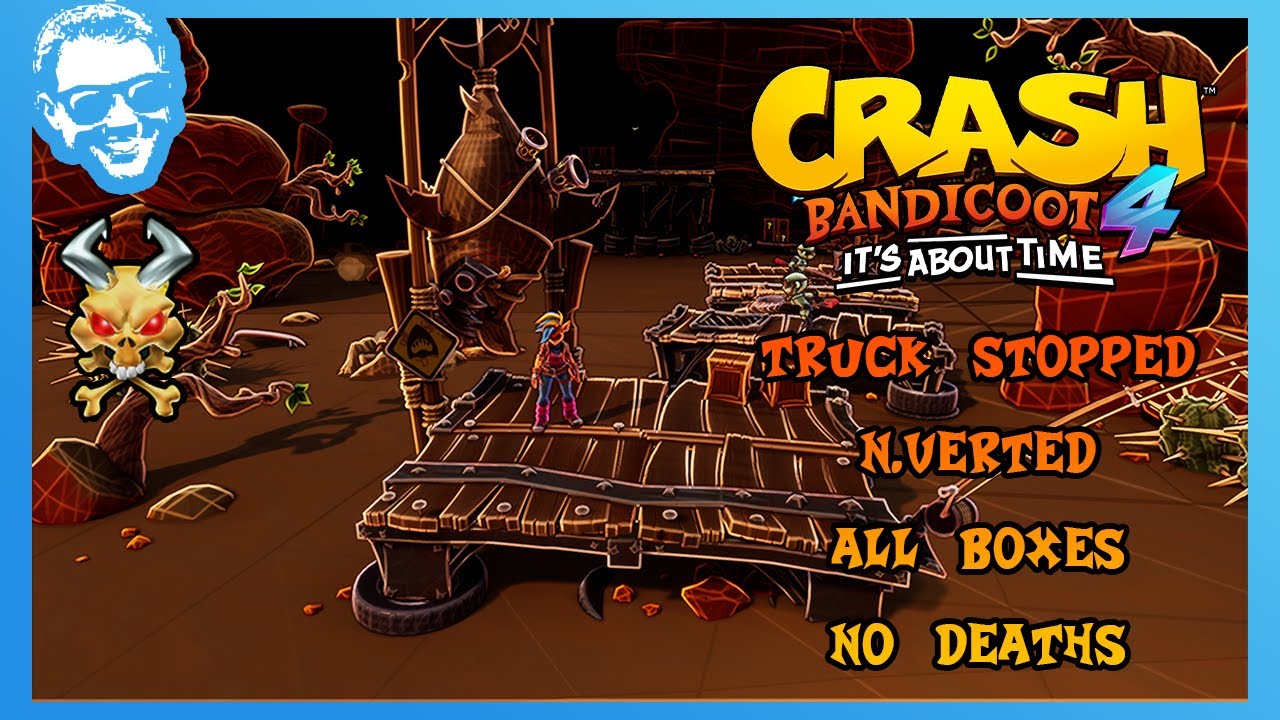 Truck Stopped (N.Verted) — Полное прохождение — Без смертей — Все драгоценности — Crash Bandicoot...