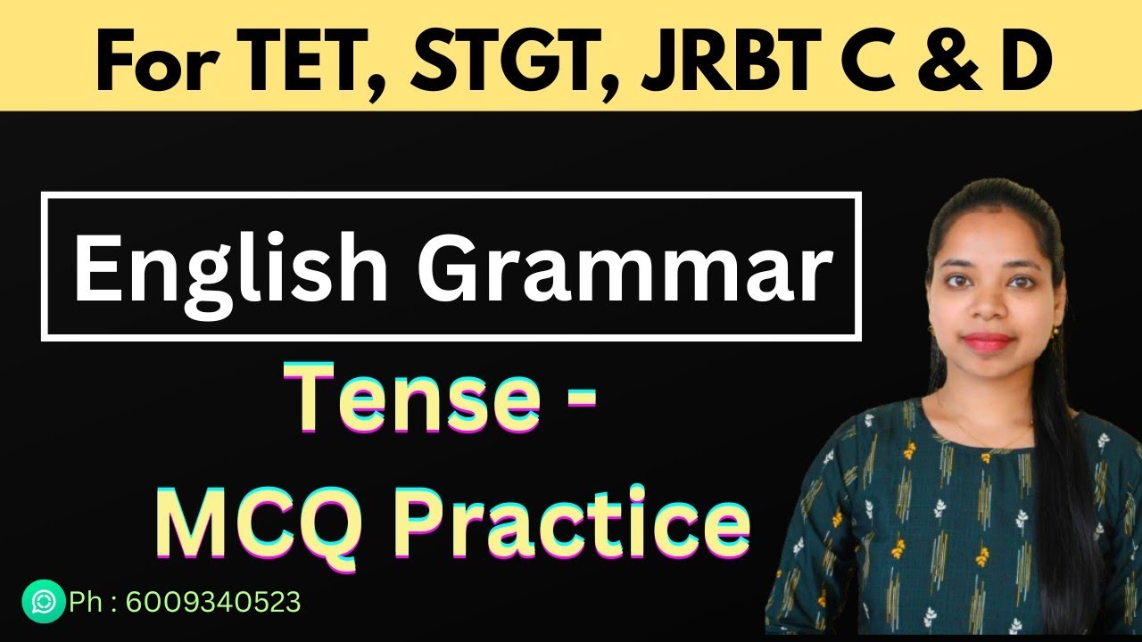 JRBT & TET || MCQ Practice || English Grammar || By Susmita Ma'am || #tet #jrbt #tpsc